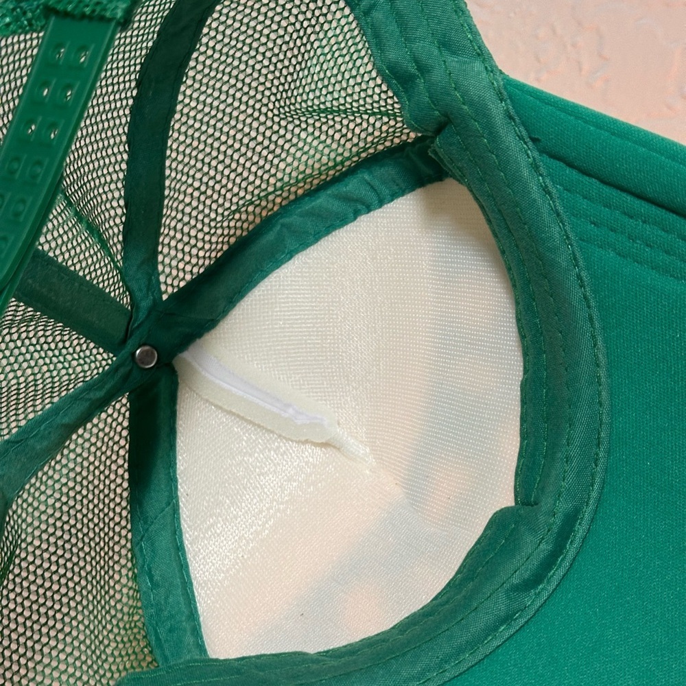 LUCKY Green and White Trucker Hat One Size with Snaps - Picture 7 of 7